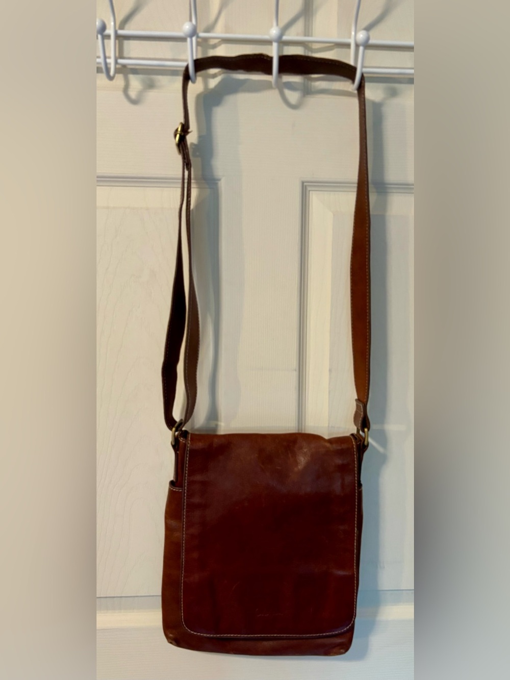 Colehaan Brown Leather Messenger/Crossbody Bag